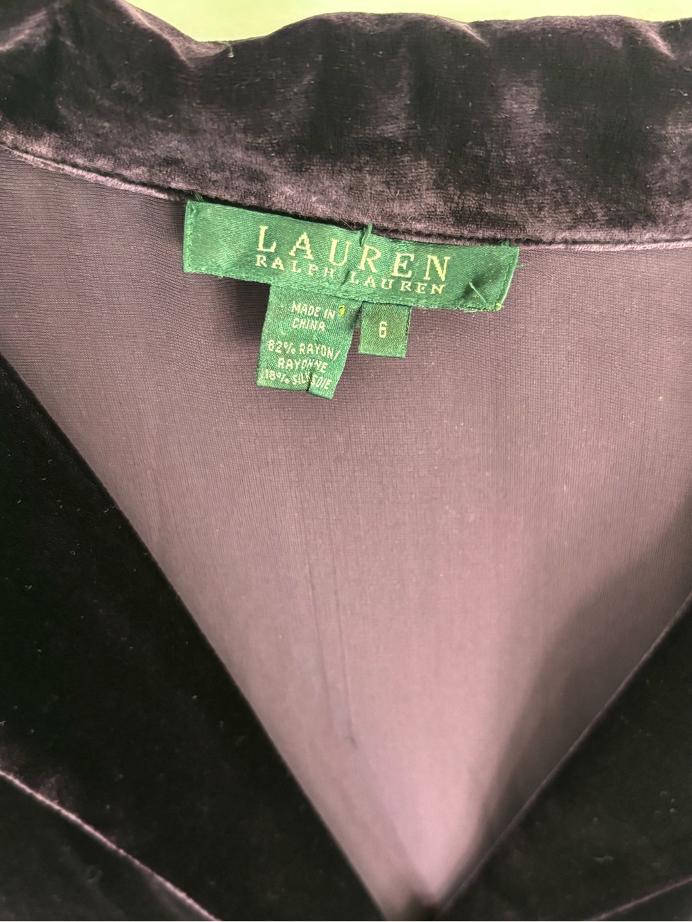 Ralph Lauren Dark Purple Velvet Button-Up top whimsy goth romantic size small - Picture 7 of 9